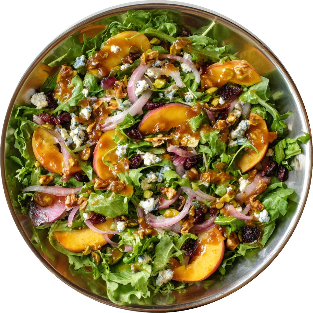 Texas Waldorf Peach Salad With Peach Vinaigrette