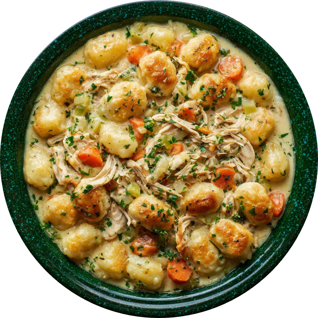 Chicken Pot Pie Topped With Gnocchi