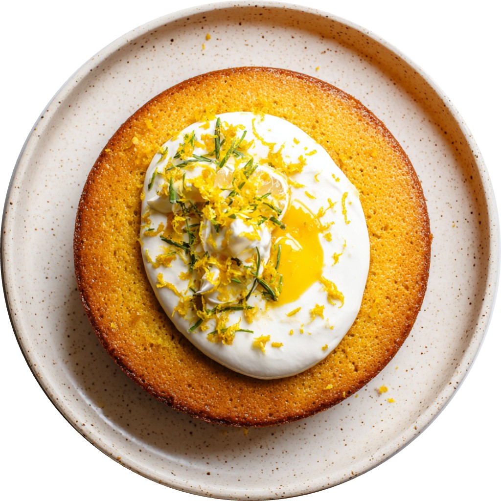 Olive Oil Lemon Curd Cake