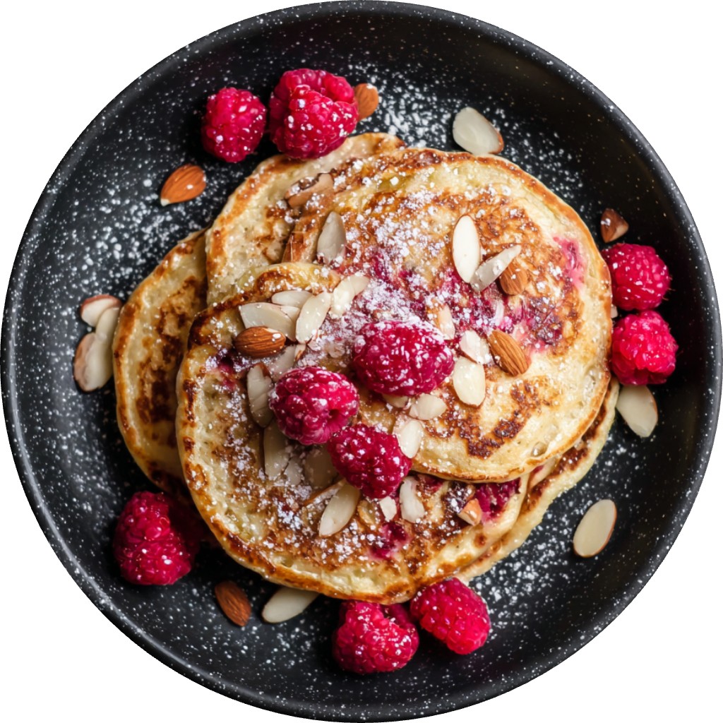 Raspberry Almond Pancakes