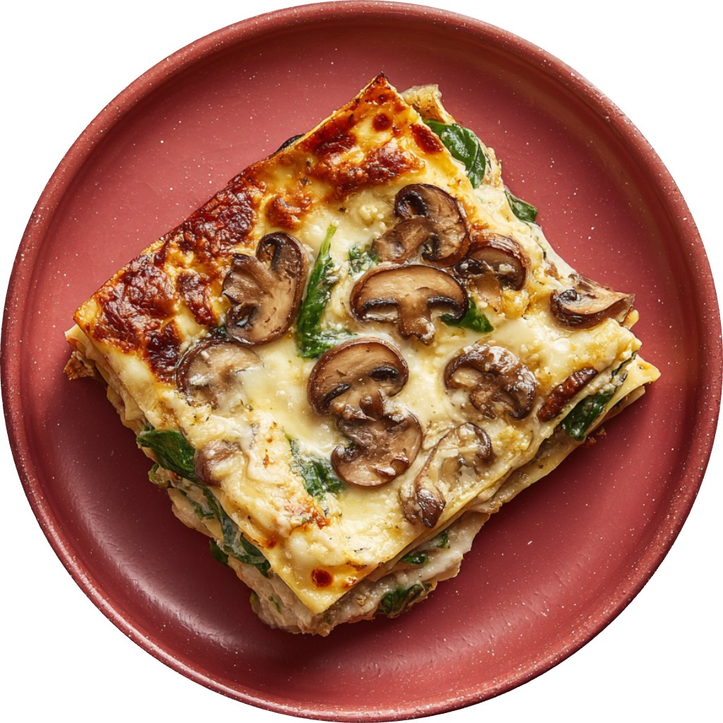 Mushroom & Spinach Lasagna With Béchamel Sauce