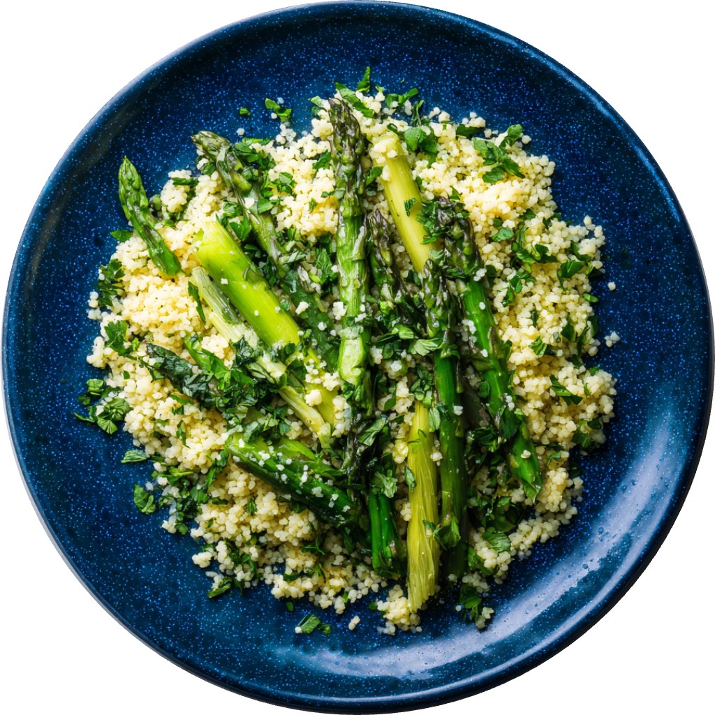 Asparagus Wild Garlic Cous Cous