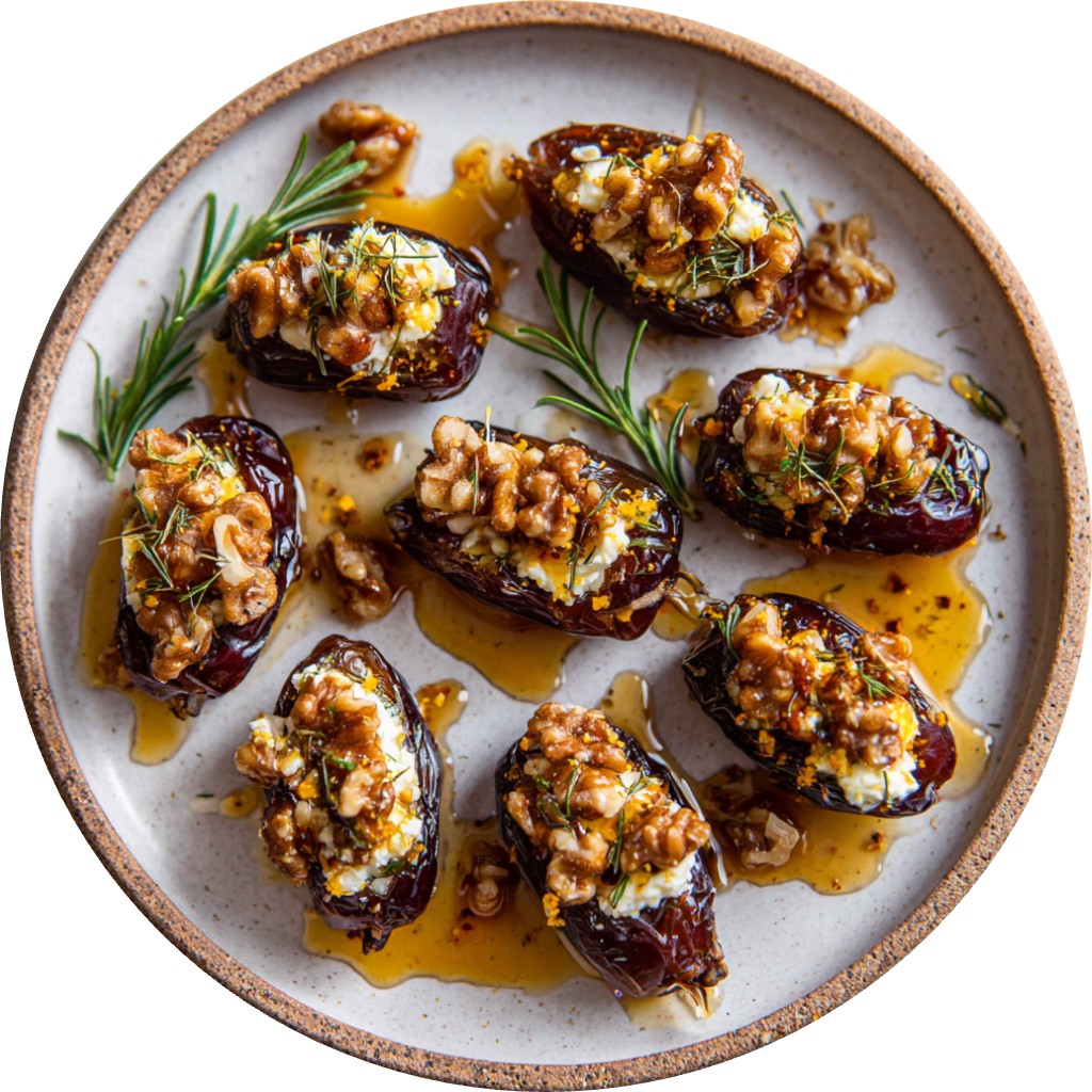Roasted Goat Cheese Stuffed Dates
