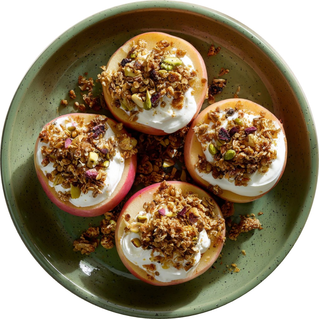 Easy Baked Apples With Yogurt And Granola