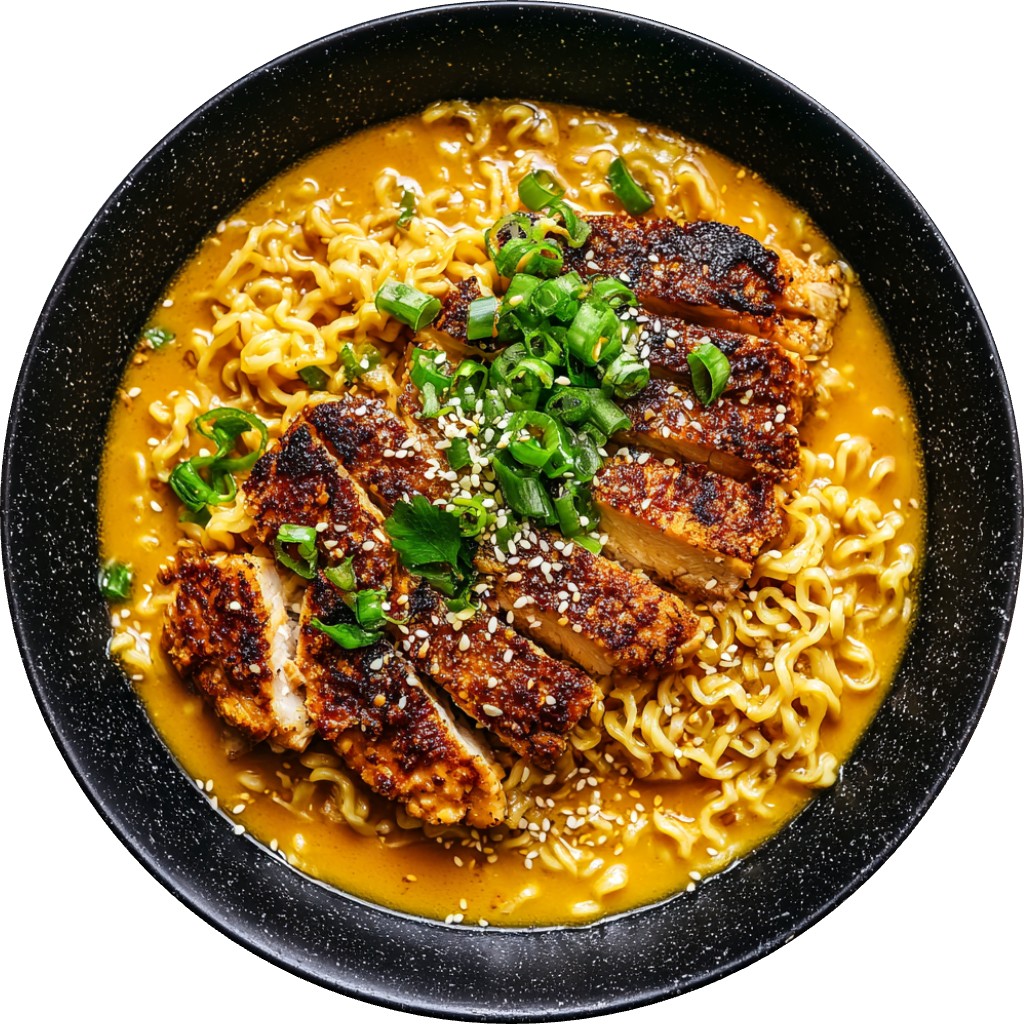 30 Minute Crispy Thai Peanut Chicken Ramen