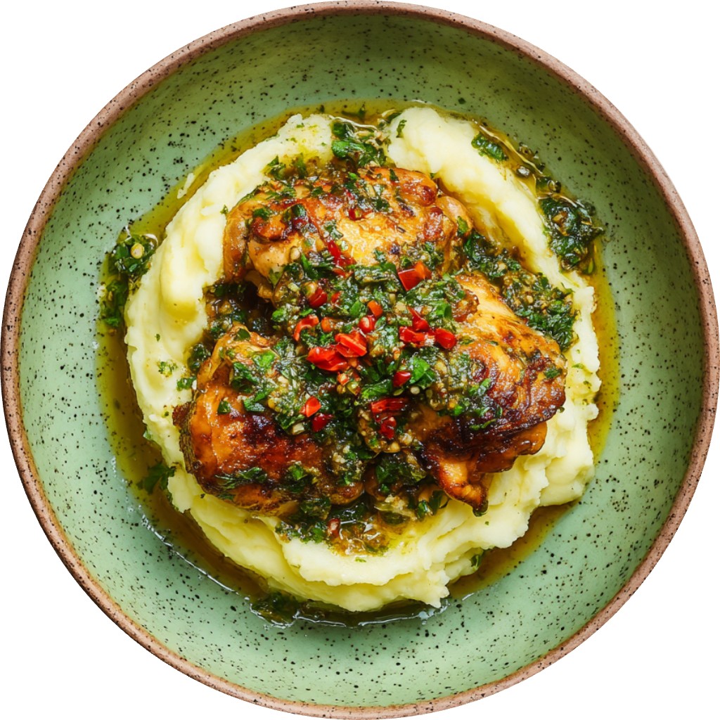 Chimichurri Chicken Thighs & Mash