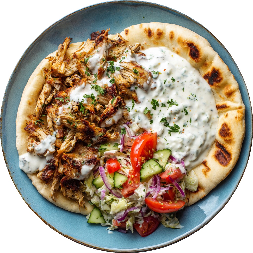Chicken Shawarma With Creamy Garlic Sauce