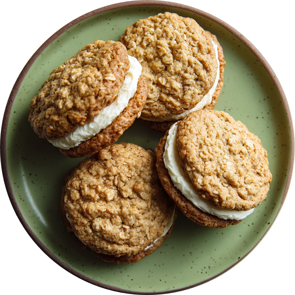 Buttercream Stuffed Oatmeal Cinnamon Cookies