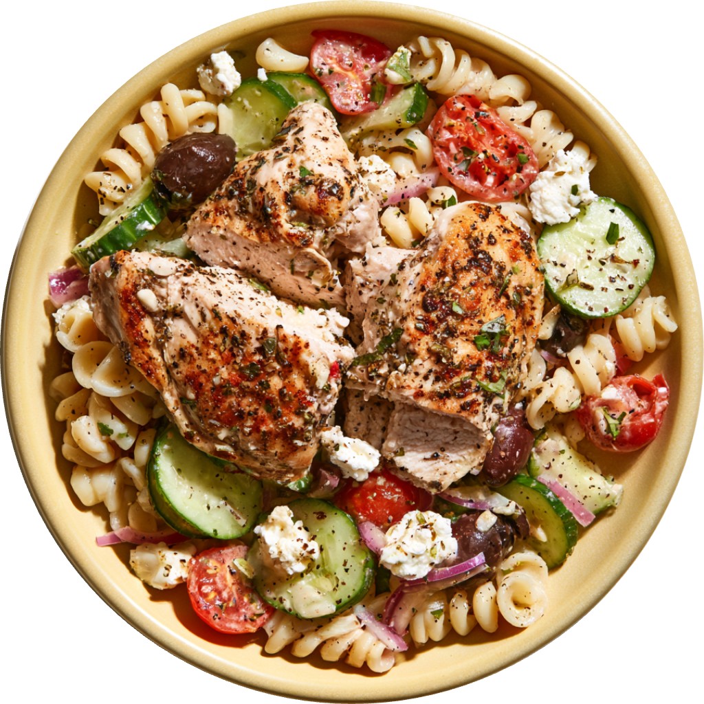 Greek Chicken Pasta Salad