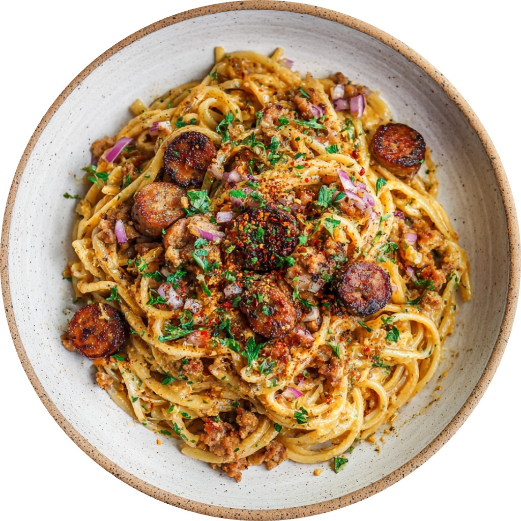Cheesy Cajun Sausage Pasta