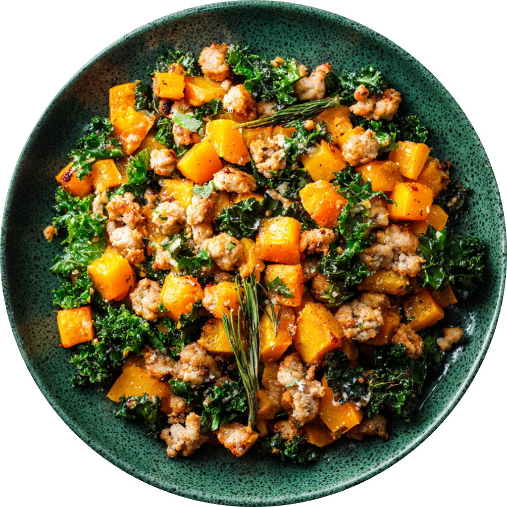 Butternut Squash And Italian Chicken Sausage Skillet Dinner