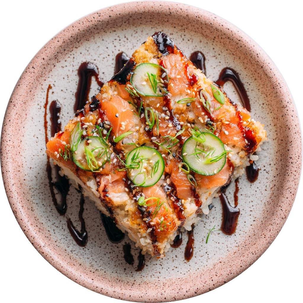 Easy Salmon Sushi Bake