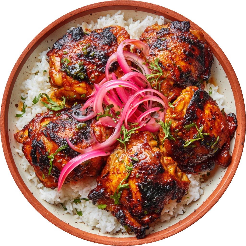 Grilled Honey Harissa Chicken Thighs