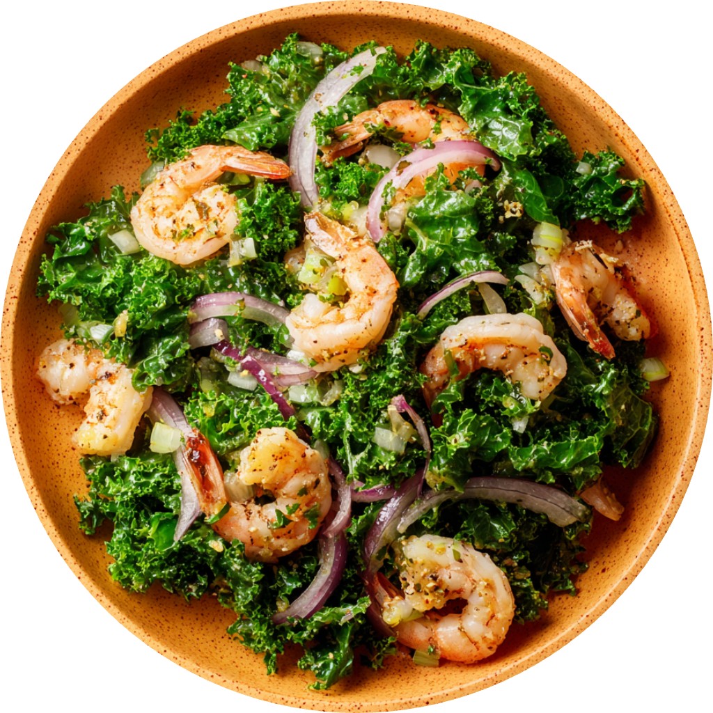 Easy Shrimp Kale Salad