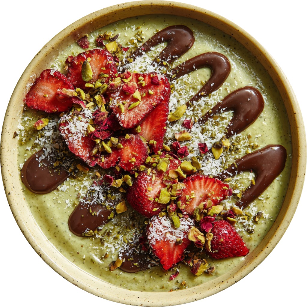 Matcha Chia Pudding With A Matcha Chocolate Magic Shell