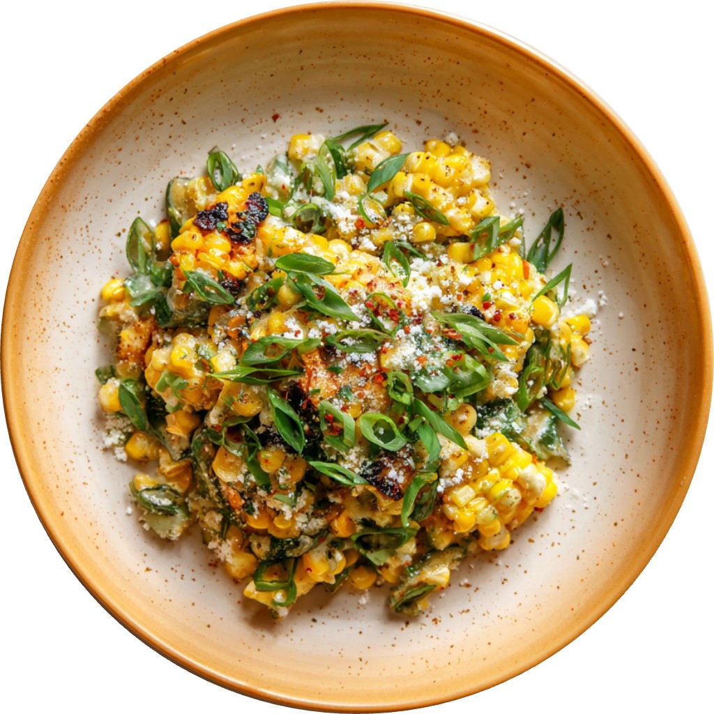 Corn Salad With Scallion Ancho Chili Dressing