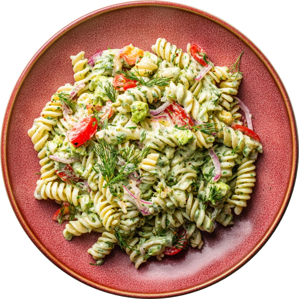 Pasta Salad With Avocado Ranch Dressing