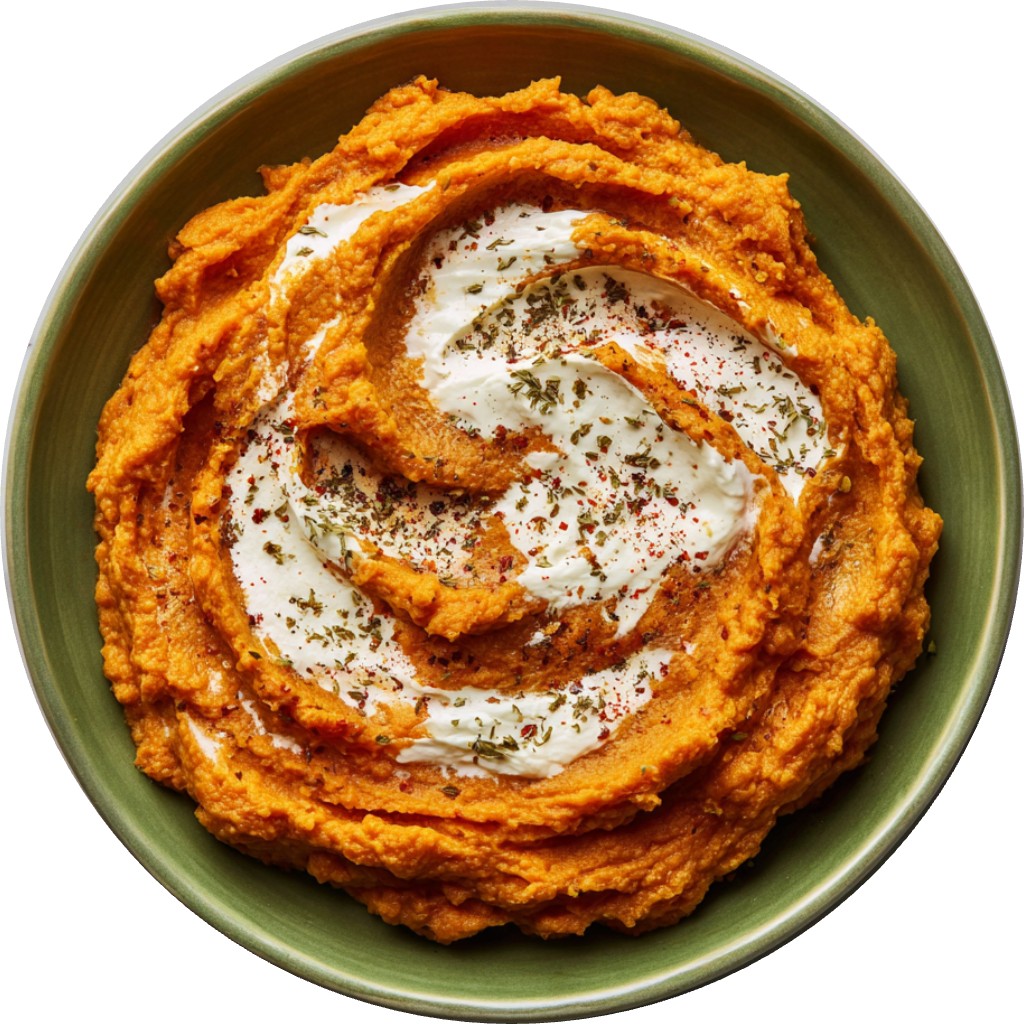 Mashed Sweet Potatoes With Aleppo Pepper And Crème Fraîche