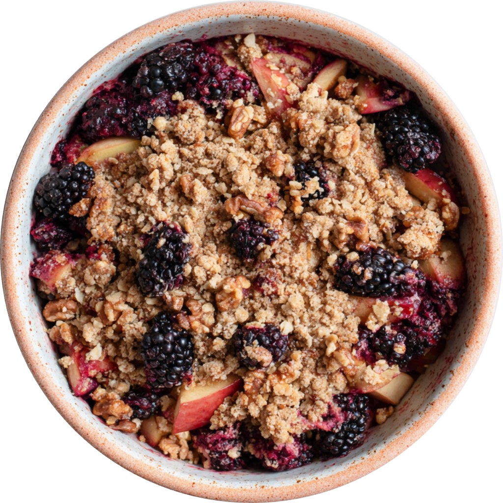 Apple & Blackberry Crumble