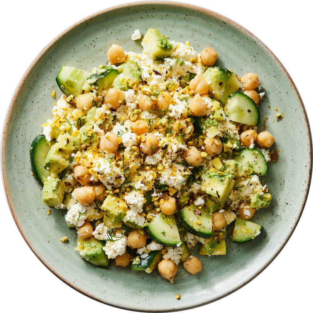 Mashed Feta Cucumber Salad