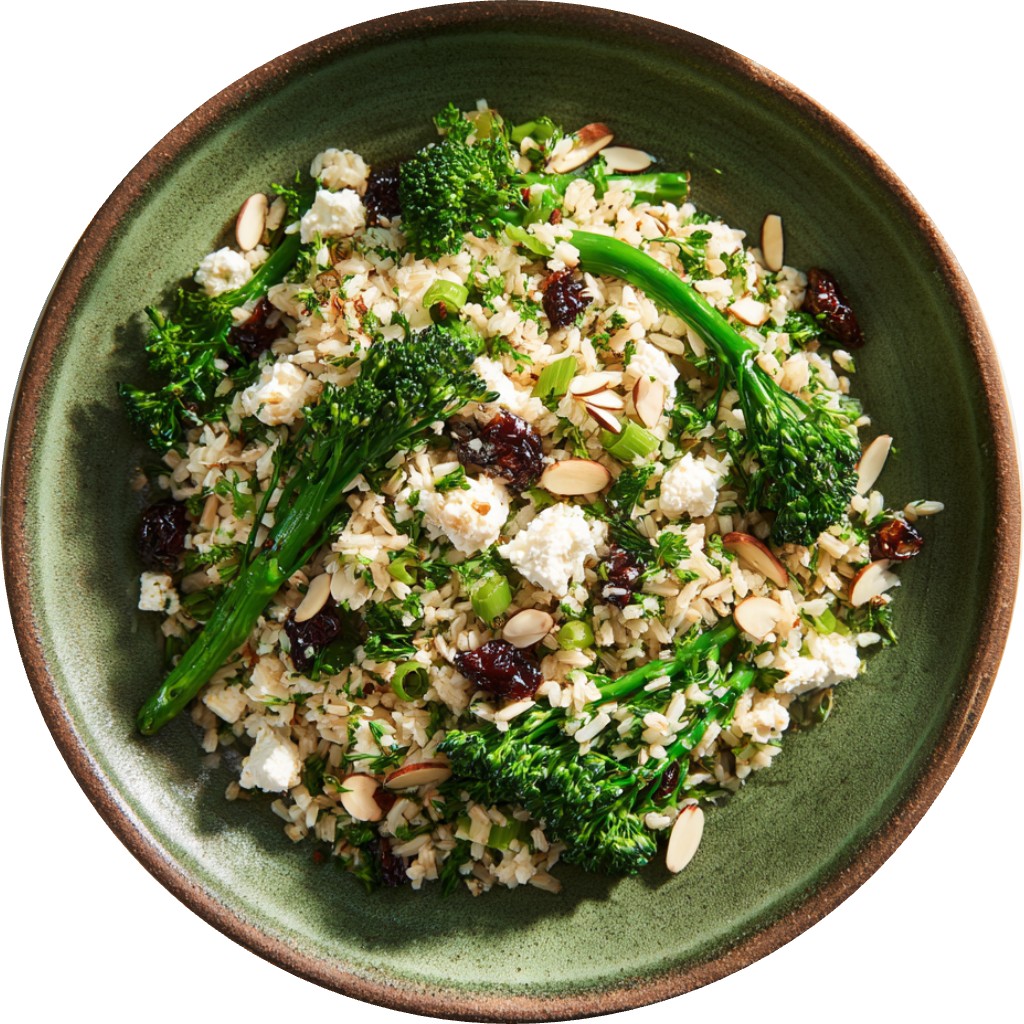 Brown Rice, Broccolini & Goats Cheese Salad