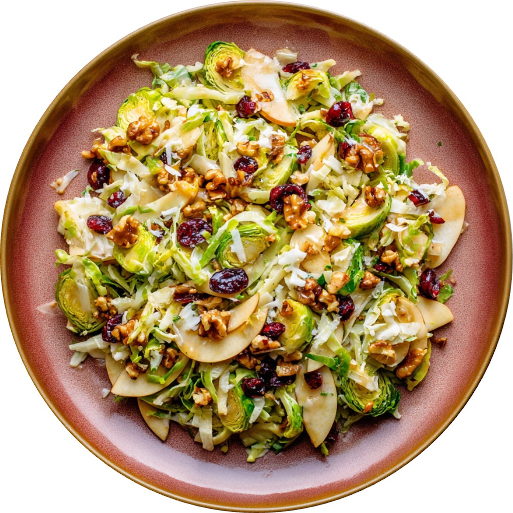 Apple Cranberry Brussels Sprouts Salad