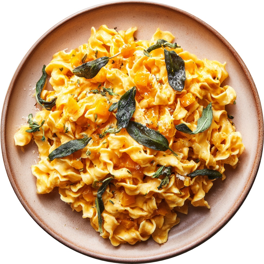 Creamy Butternut Squash Pasta With Crispy Sage