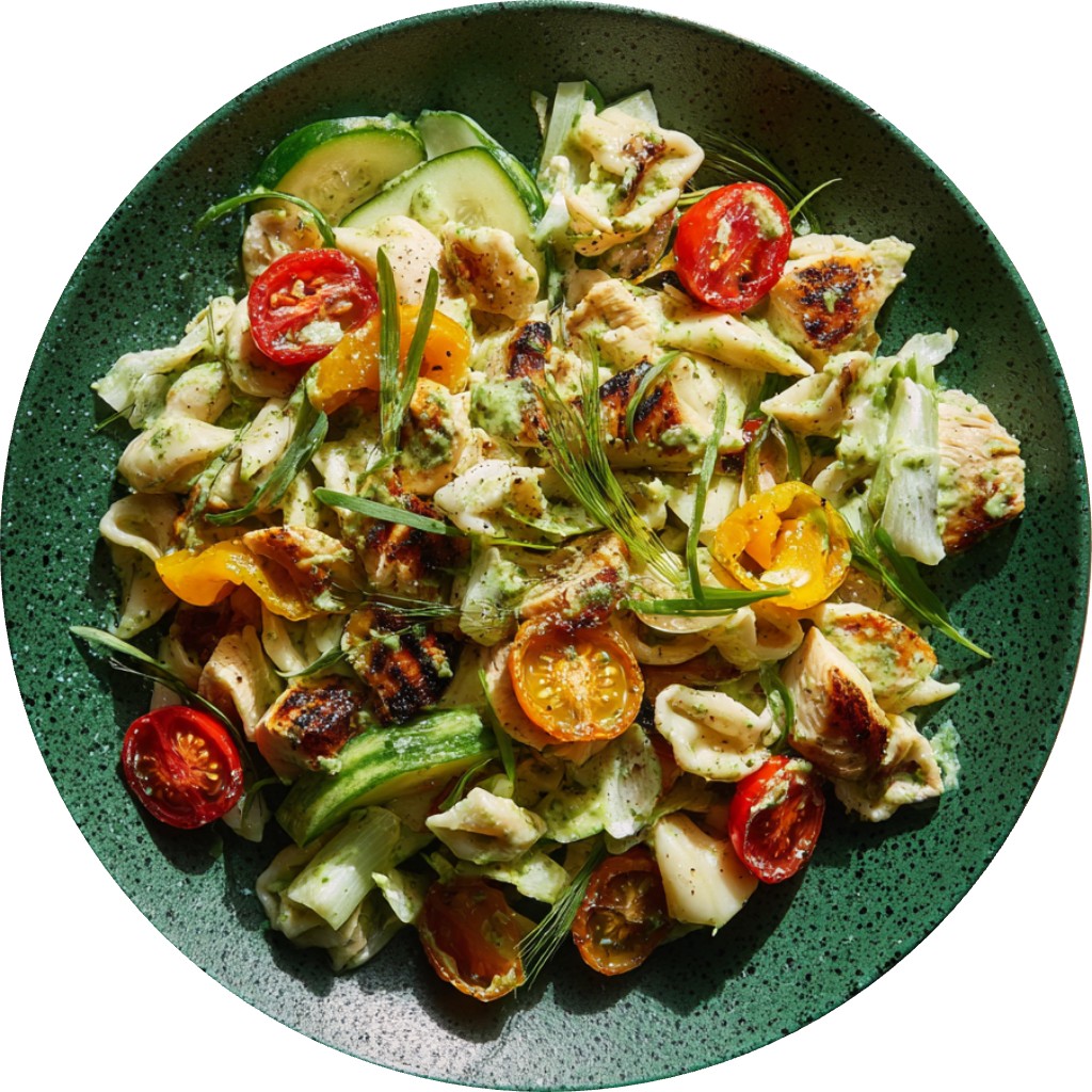 Green Goddess Chicken Pasta Salad