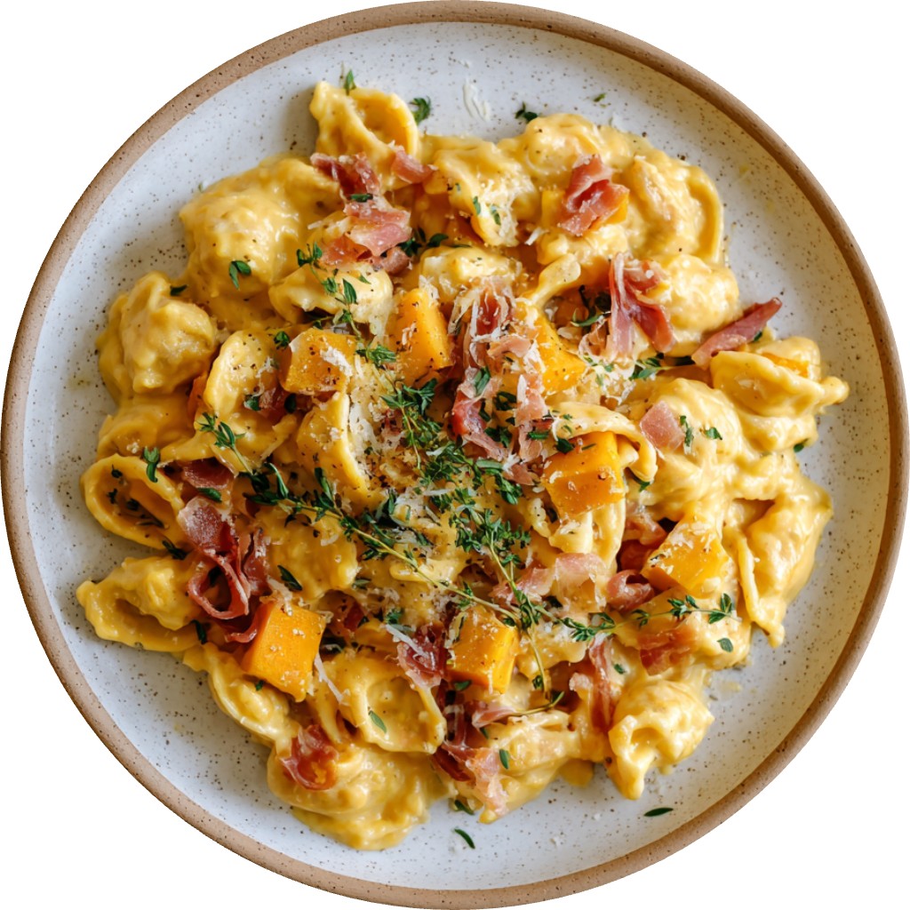 Creamy Roasted Garlic Butternut Squash Pasta