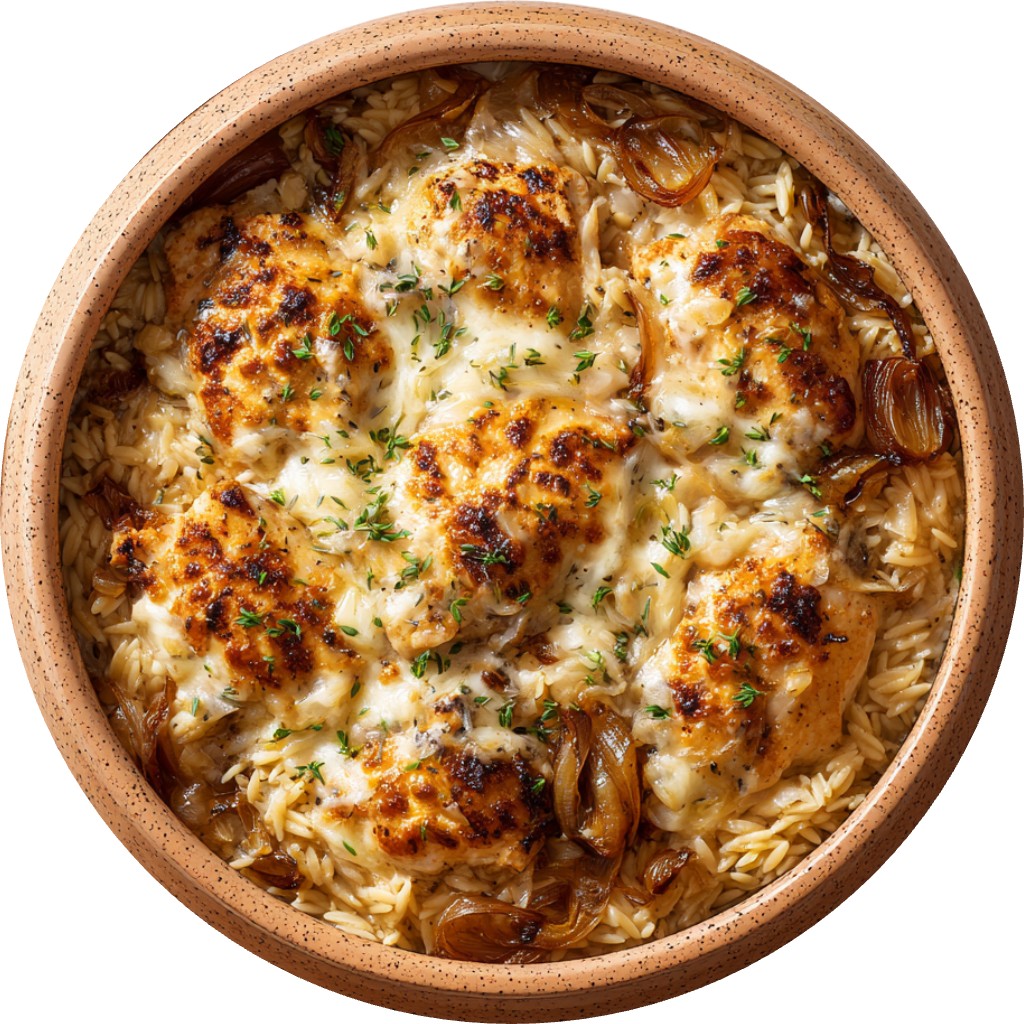 Creamy French Onion Chicken Bake