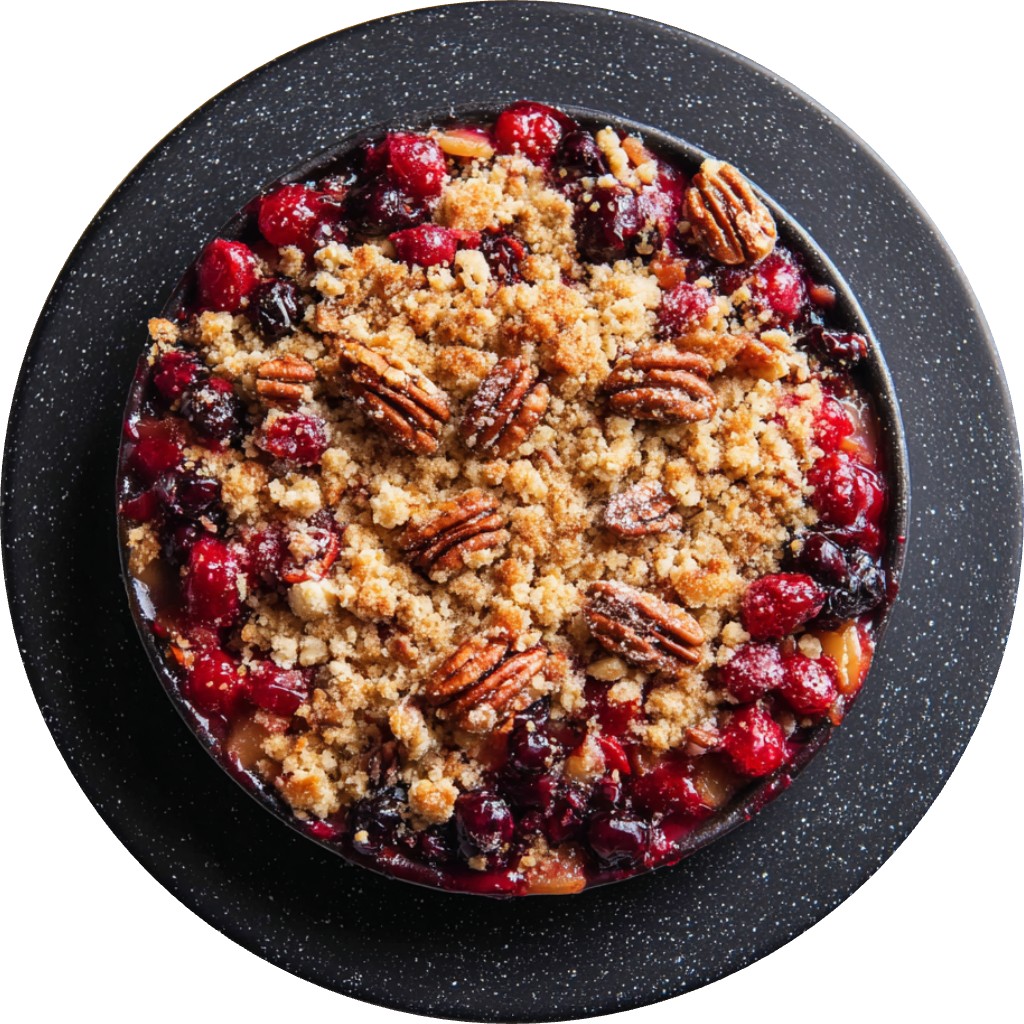 Festive Crumble With Caramelised Jammy Red Fruits