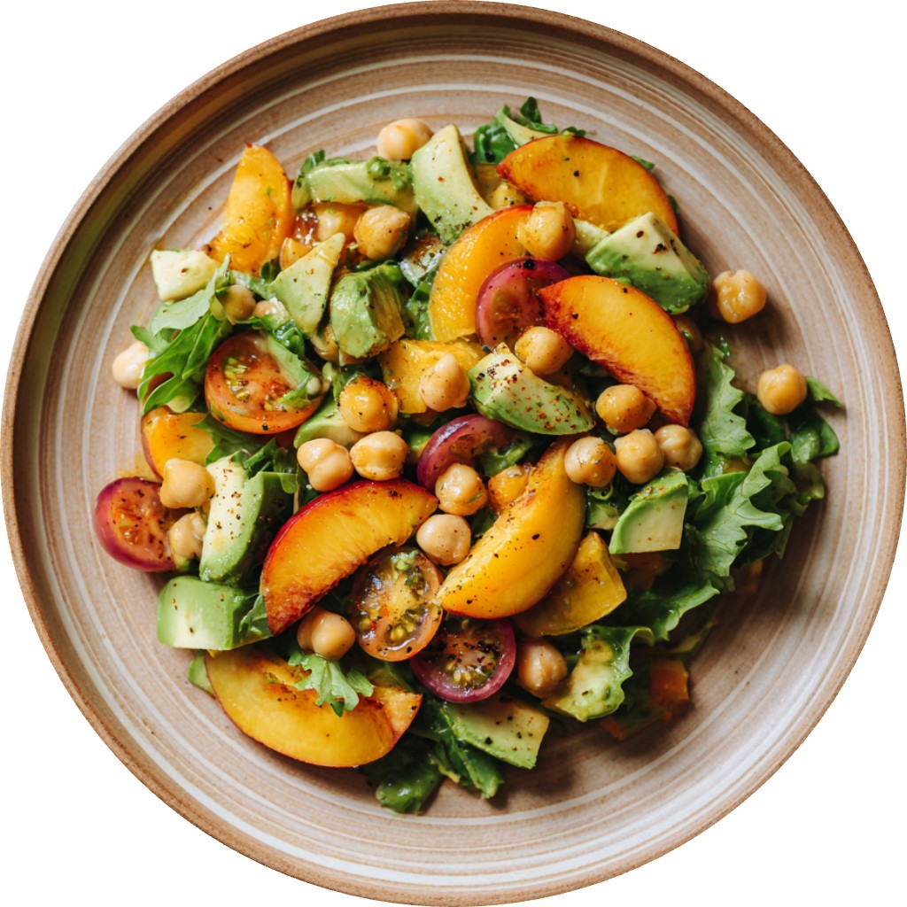 Spicy Peach & Chickpea Salad