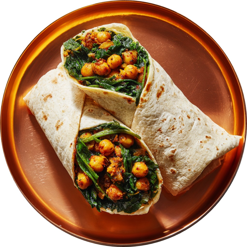 Chole Spinach Wrap