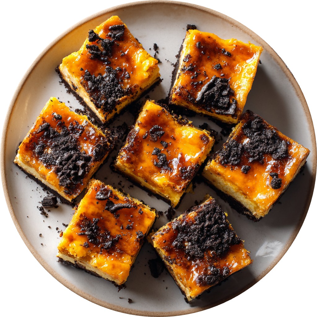 Pumpkin Crème Brûlée Cheesecake Bars