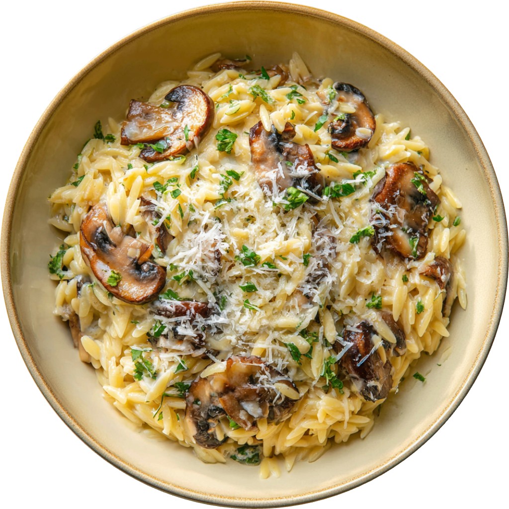 Grandma's Creamy Mushroom Orzo