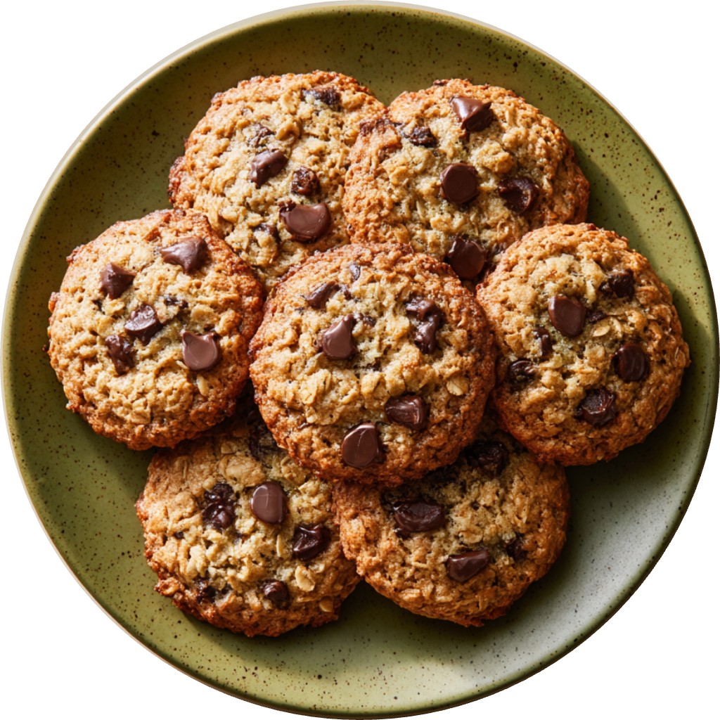 Brown Butter Banana Oat Chocolate Chip Cookies