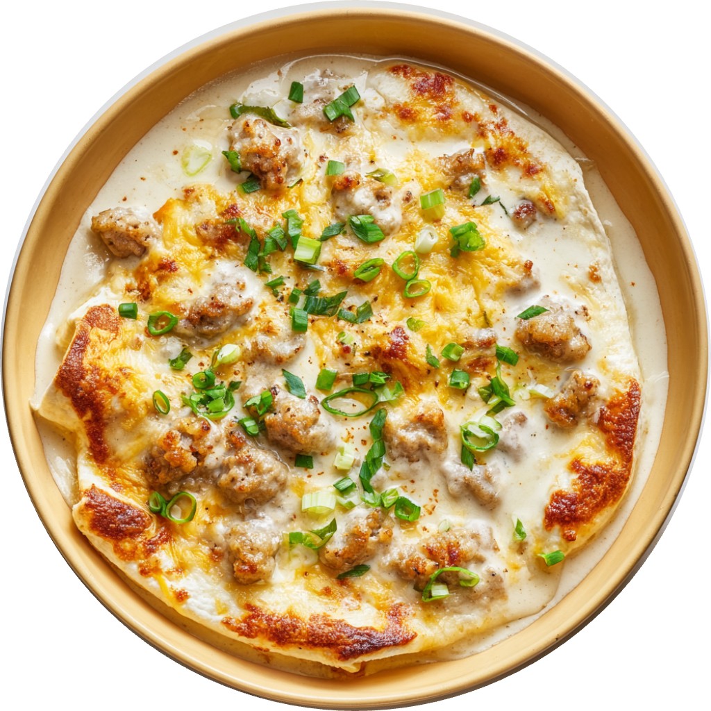 Breakfast Enchiladas And Sausage Gravy