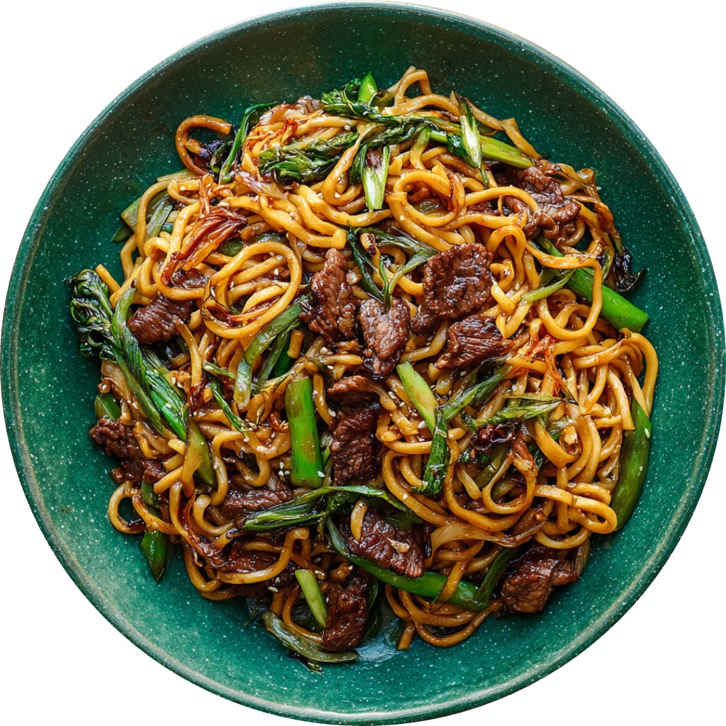 Egg Noodle Beef Stir Fry