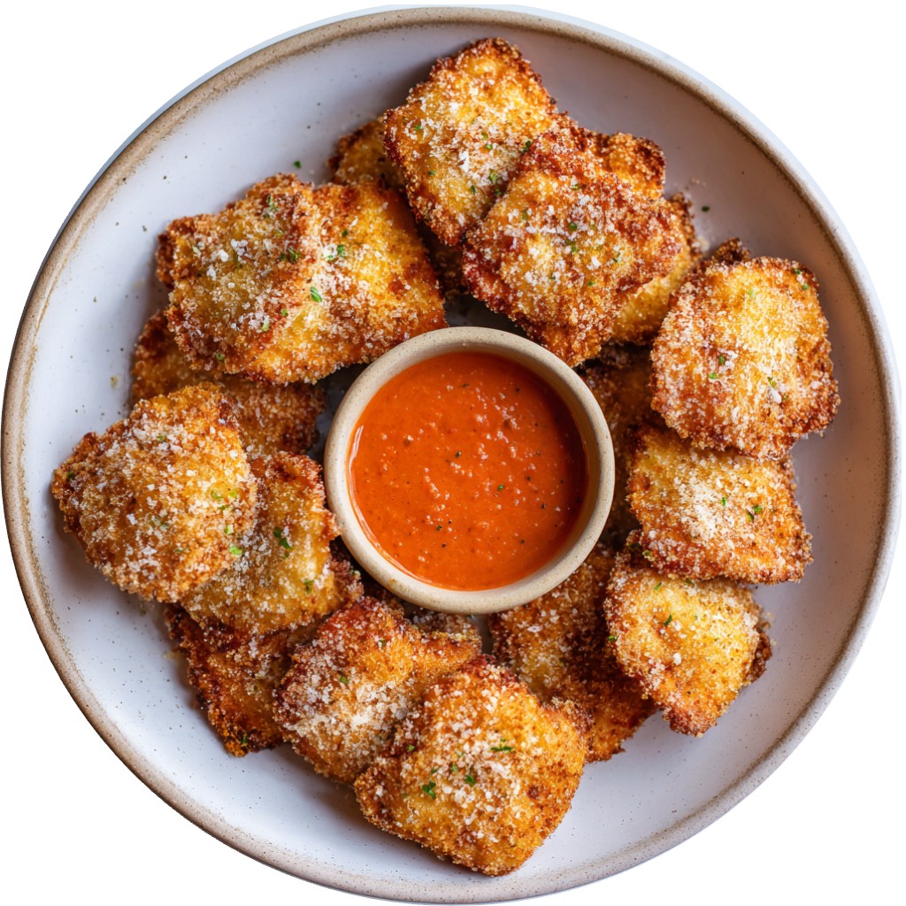 Fried Ravioli With Vodka Dipping Sauce