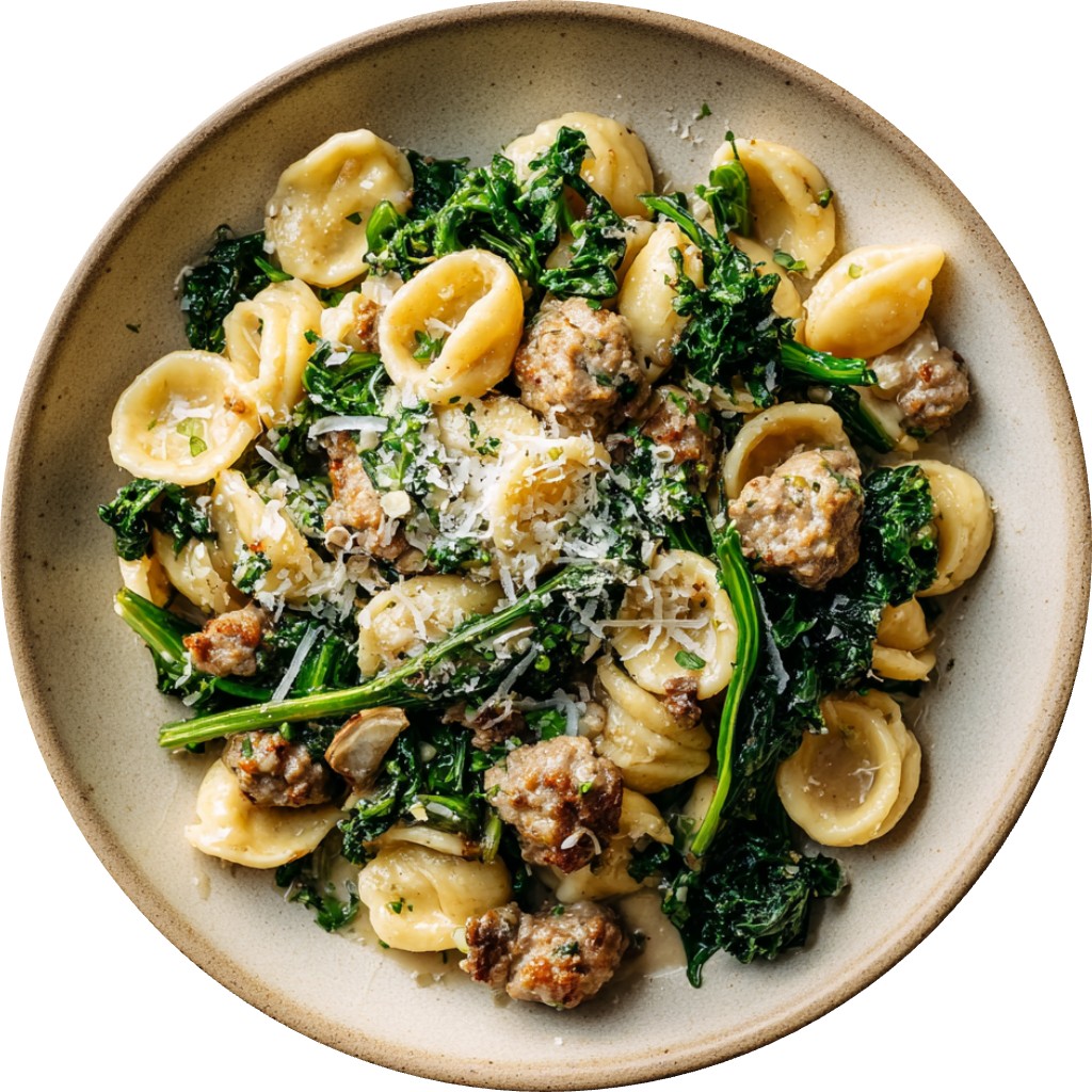 Sweet Italian Sausage & Broccoli Rabe Orecchiette