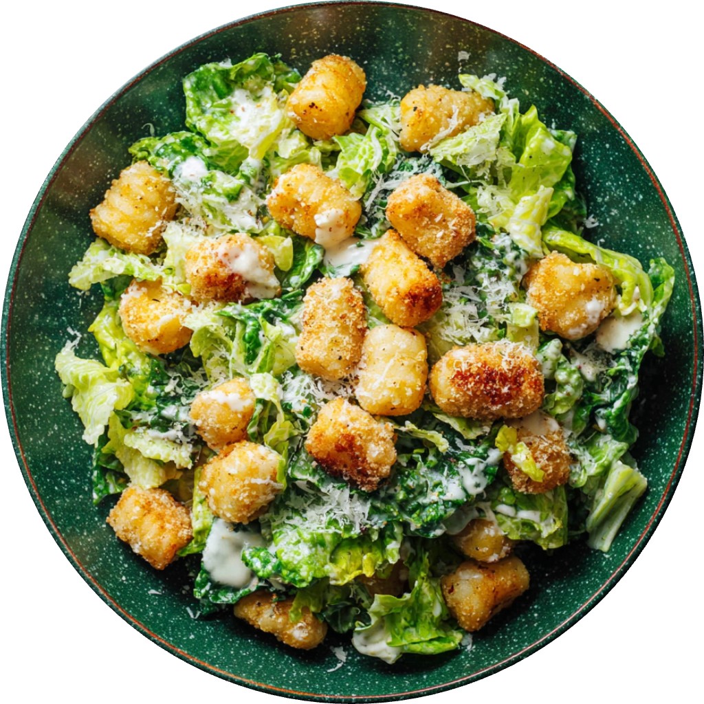Crispy Gnocchi Caesar Salad