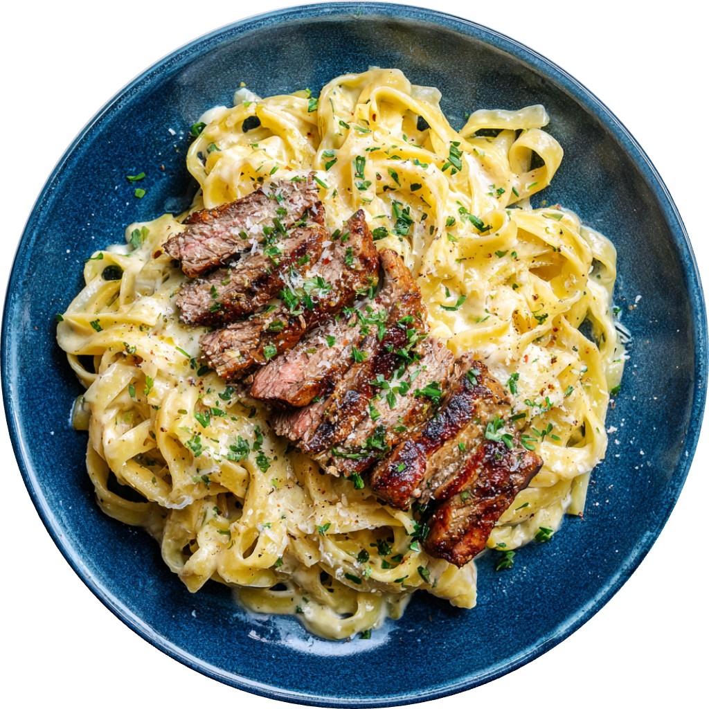 Creamy Cajun Steak Tagliatelle