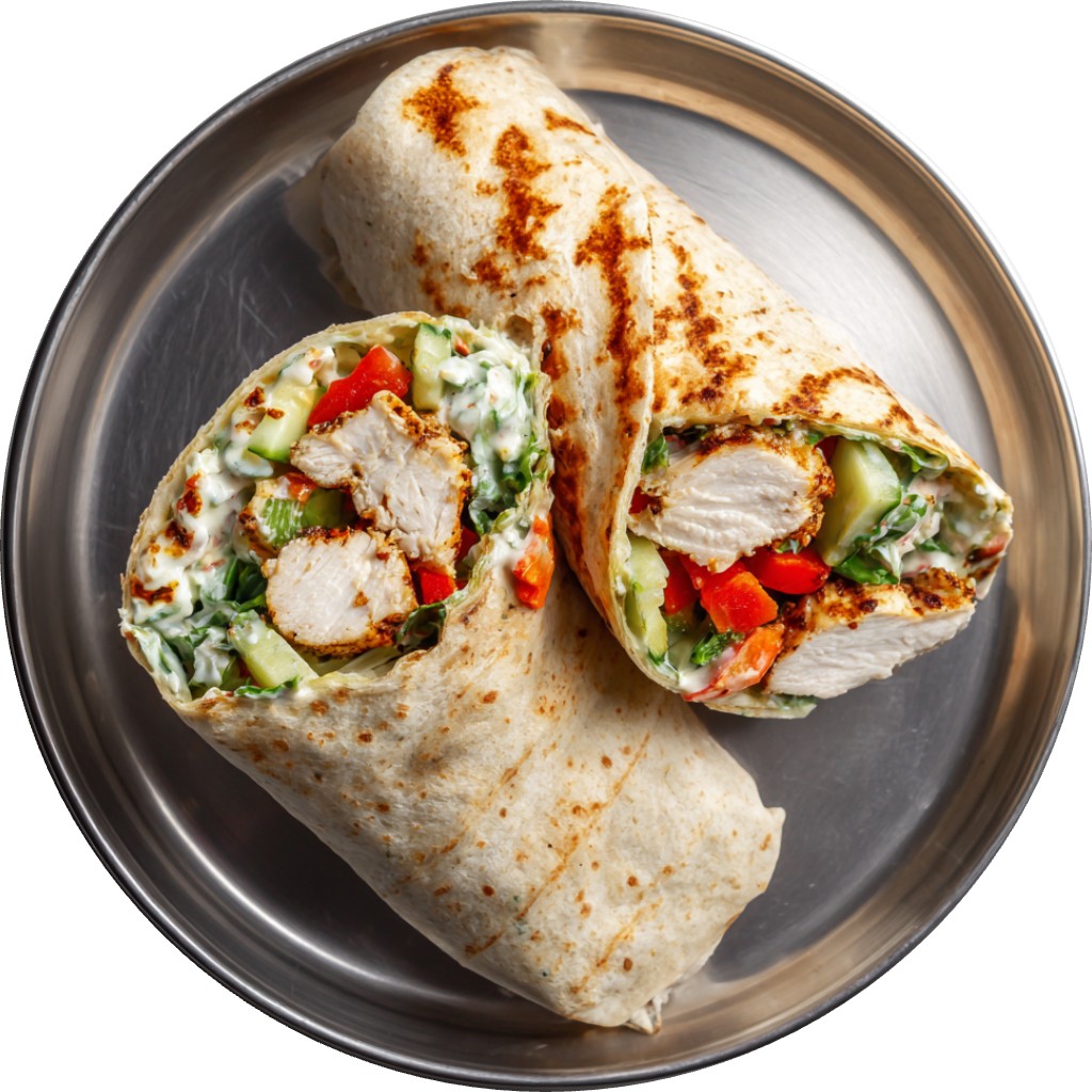 Juicy Chicken Wrap With Spicy Garlic Mayo Sauce