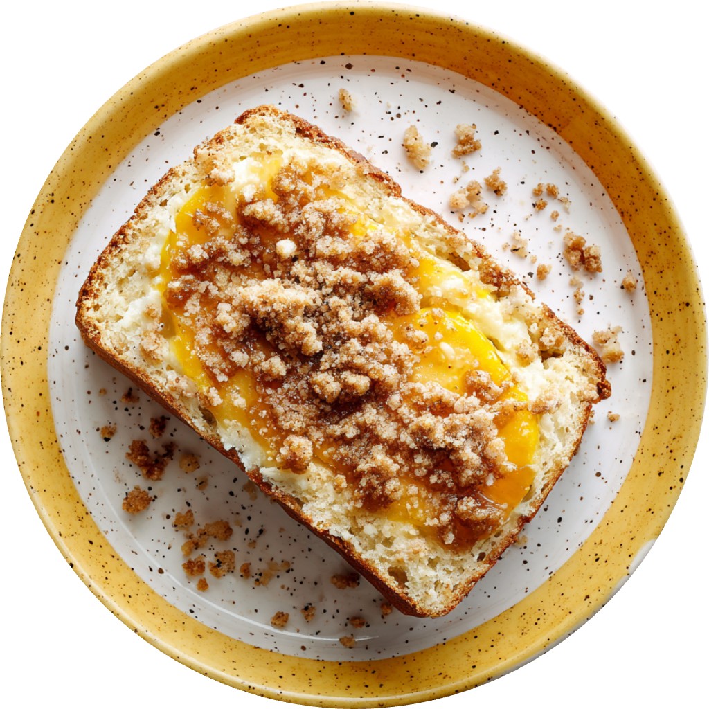 Cinnamon Crunch Peach Muffin Bread