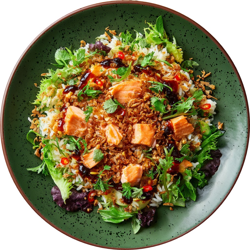 Viral Crispy Rice Salad With Salmon