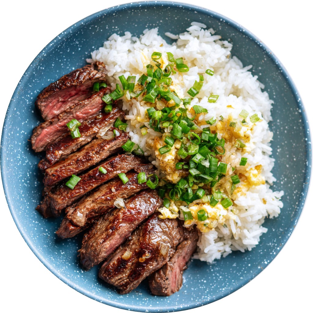 Steak, Cheese, And Rice