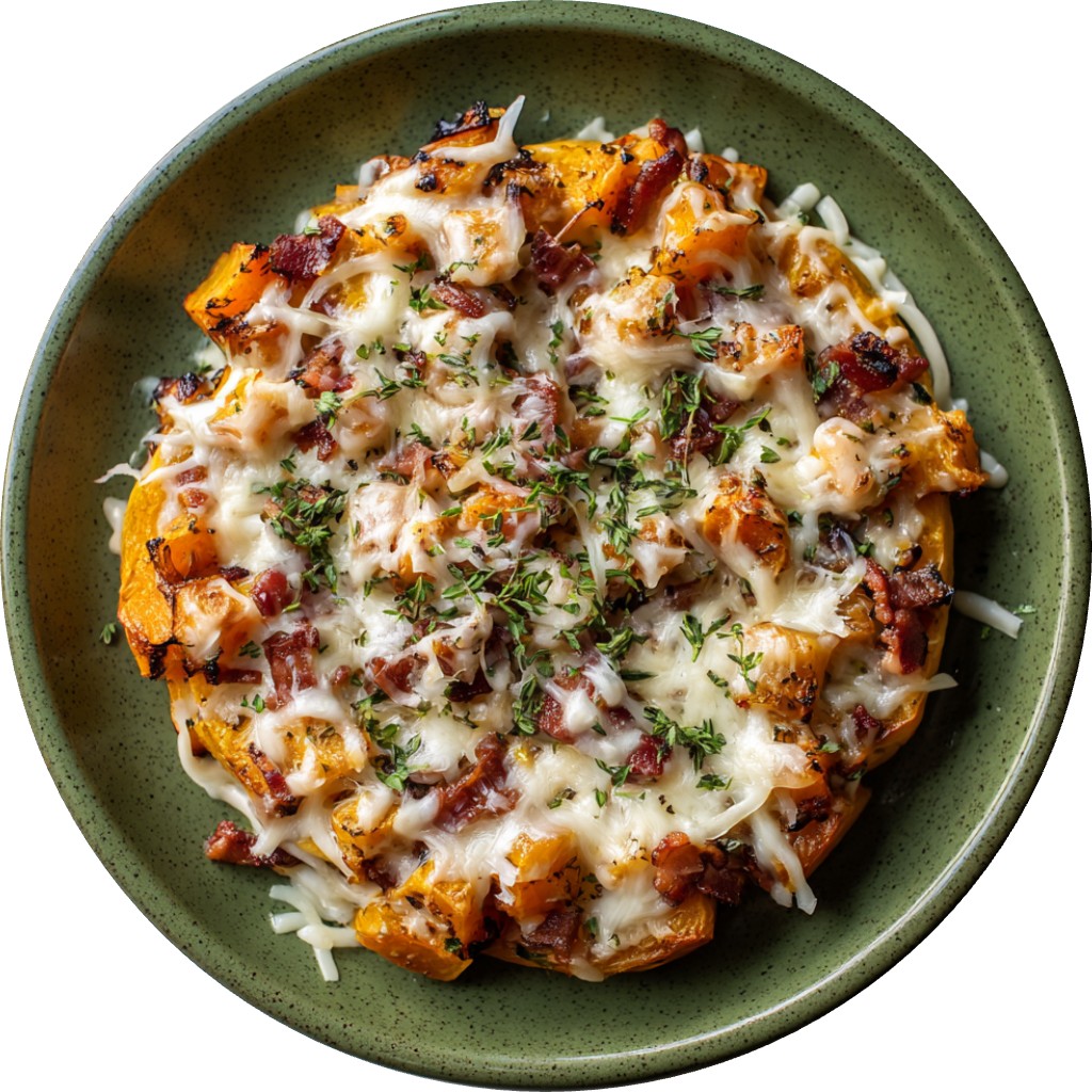 Cheesy Bacon Butternut Squash