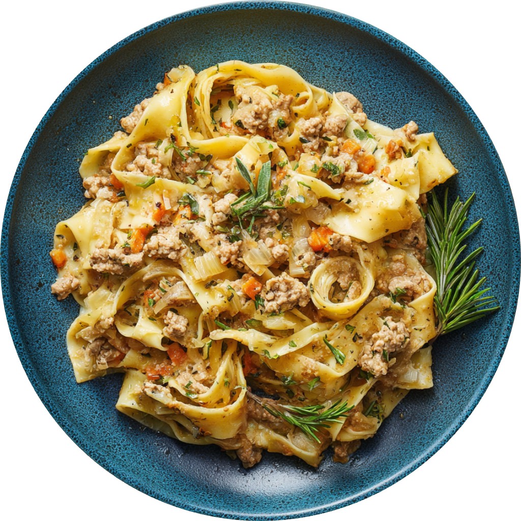 White Bolognese With Pappardelle
