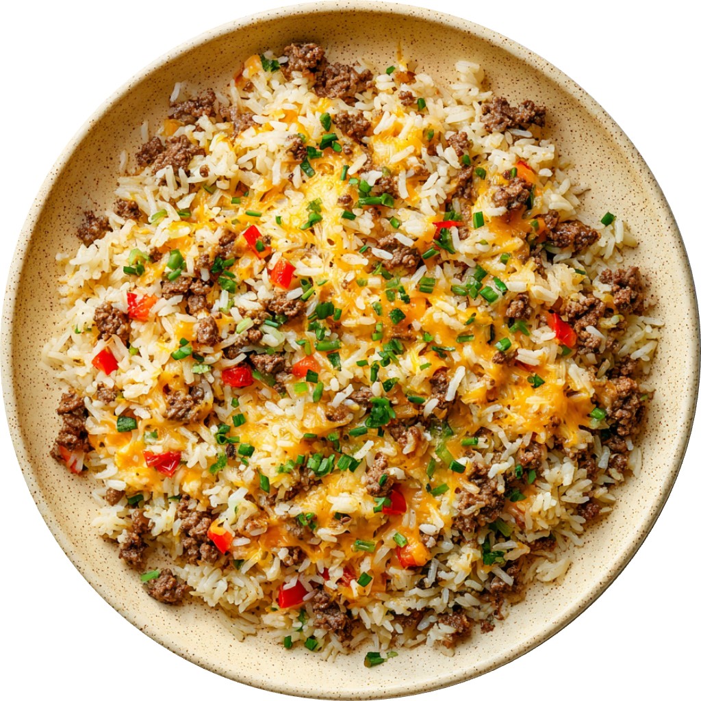 Cheesy Beef & Rice