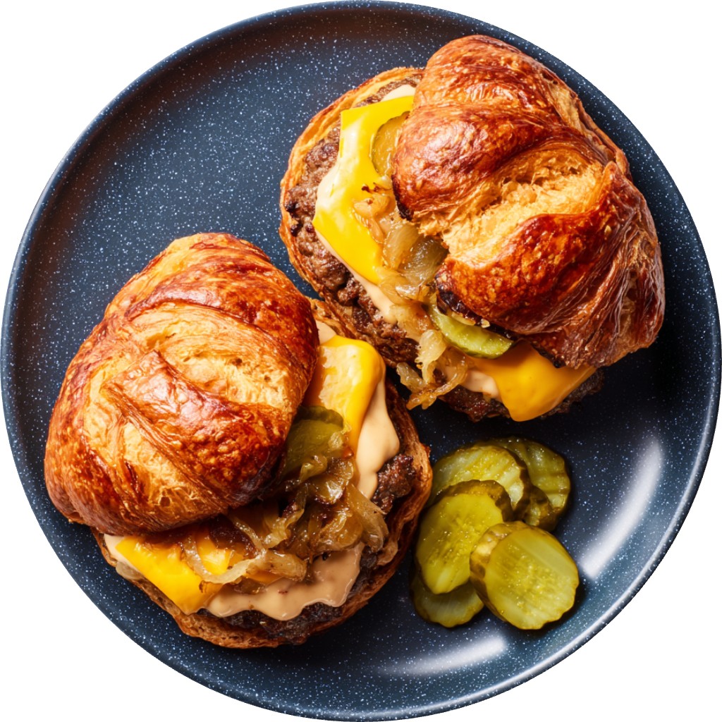 Croissant Smash Burgers